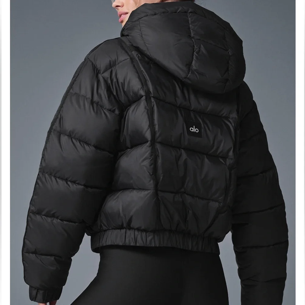 Alo Yoga Aspen Love Puffer Jacket Black XS - Picture 2 of 8